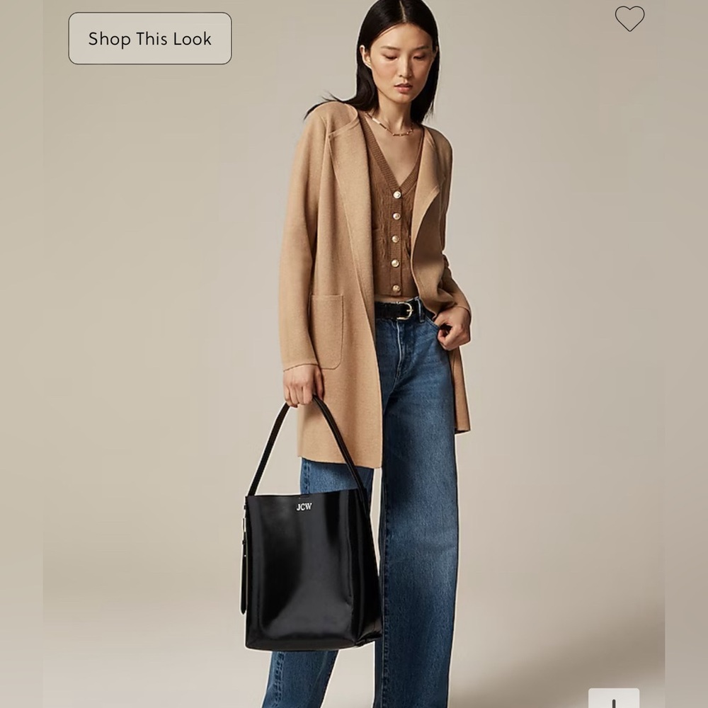 Jcrew Juliette collarless sweater-blazer